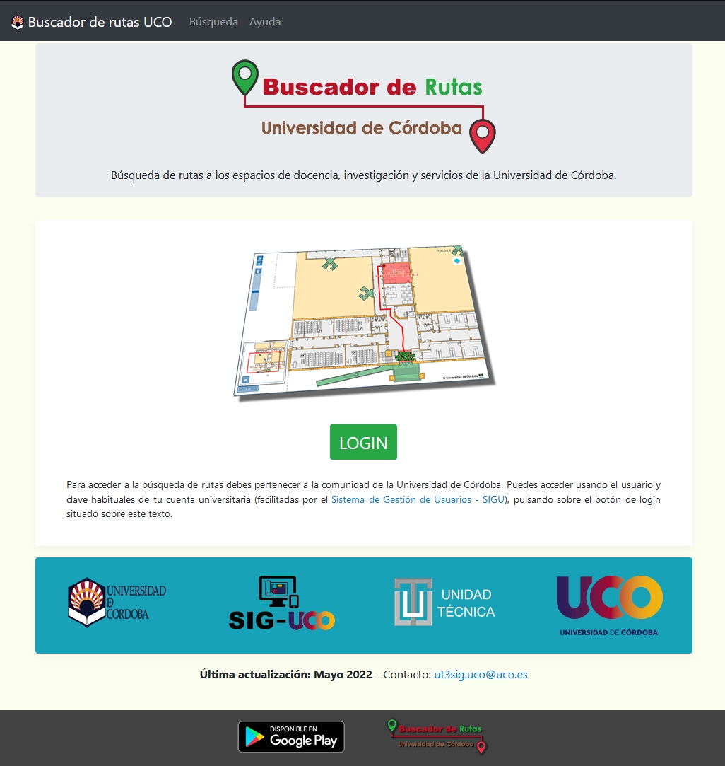 Buscador de rutas UCO portada