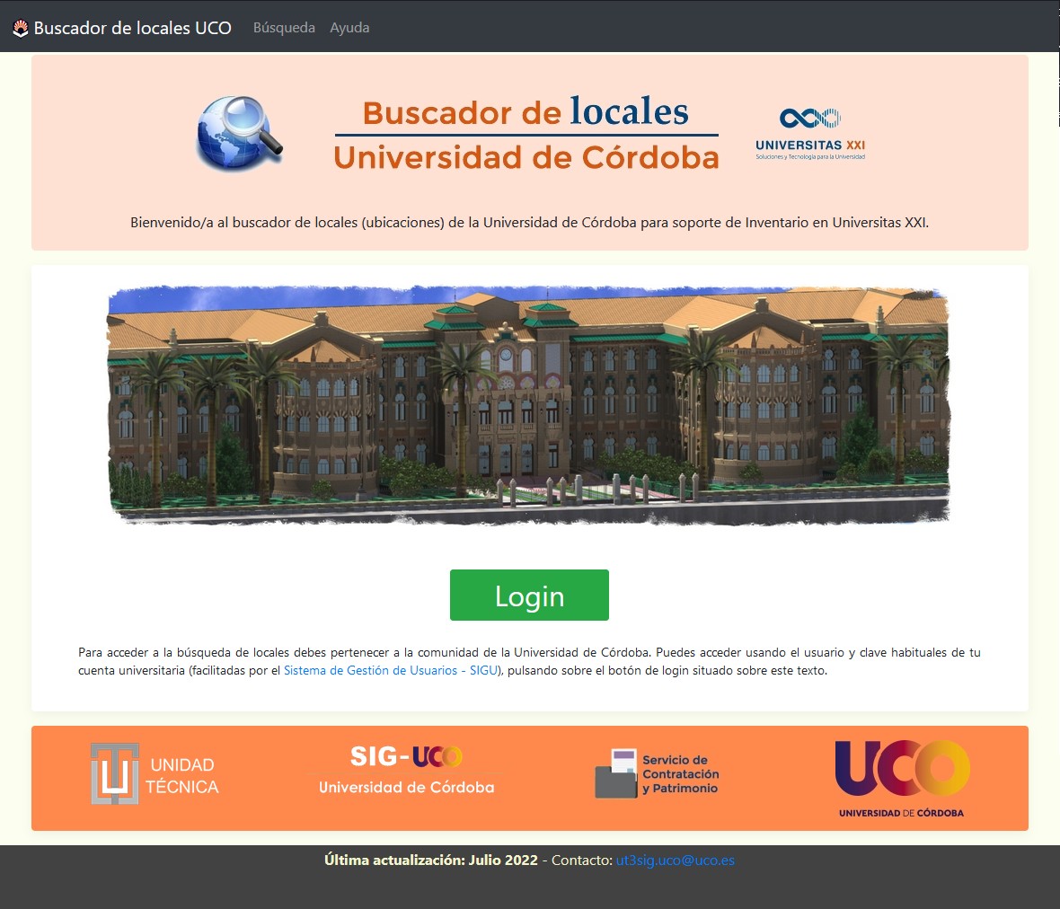 Buscador de locales UCO portada