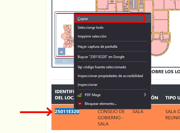 3.9.Buscador de locales UCO copiar id