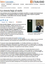 Difusión en prensa del proyecto COMET-LA  en Saber Universidad (España). Noviembre 2013