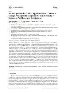 An Analysis of the Global Applicability of Ostrom’s Design Principles to Diagnose the Functionality of Common-Pool Resource Institutions