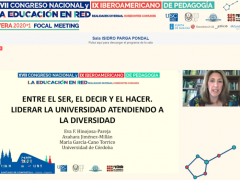 Comunicación sobre el liderazgo en las universidades atendiendo a la diversidad, presentada en el XVII Congreso Nacional y IX Iberoamericano de Pedagogía (online, 7 julio 2021)