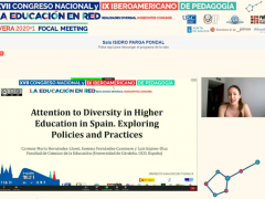 Comunicación sobre políticas y prácticas de atención a la diversidad en las universidades españolas, presentada en el XVII Congreso Nacional y IX Iberoamericano de Pedagogía (online, 7 julio 2021)
