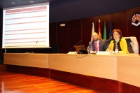 Enrique Quesada y Carmen Tarradas, durante la presentaci