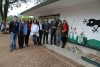 El rector (el tercero por la izquierda), con representantes del 