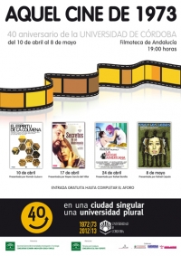 Cartel del ciclo de cine programado con motivo del 40 aniversario de la  UCO