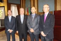 De izqda. a dcha., Rafael Jan, Luis Carreto, Enrique Quesada y Carlos Mrquez