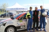 Juan Luna, acompaado de Daniel Rodrguez y Carlos Chamorro, junto al Dacia Sandero con el que compite el equipo de la UCO.