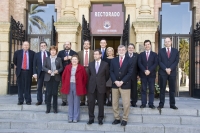 Imagen institucional de la visita del presidente del Parlamento Andaluz, Manuel Grac