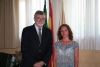 El rector, Jos Manuel Roldn, junto a la profesora Evgeniia Ivanova, directora de Relaciones Internacionales de la Universidad Federal de los Urales