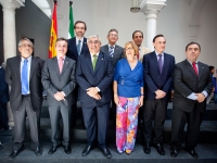 Foto de familia de los rectores andaluces con los nuevos consejeros Ram