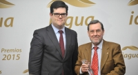 David Escobar, socio de iAgua, junto a Miguel Alcaide, profesor de la Universidad de C