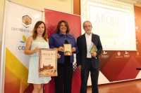 Ana Ruiz Osuna, Carmen Balbuena y Desiderio Vaquerizo, durante la presentaci