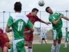 Un momento del encuentro entre los equipos de futbol de las universidades de C