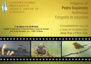 Audiovisual Fotografía de Naturaleza Conservatorio Música Ziryab de Córdoba el 17 de febrero