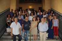 En la foto, la Vicerrectora de Estudios de Posgrado y Formacin Continua y el director de la Escuela de Doctorado de la UCO, junto a responsables de la Associazione Mnemosine y alumnos, en la inauguracin de las Jornadas.