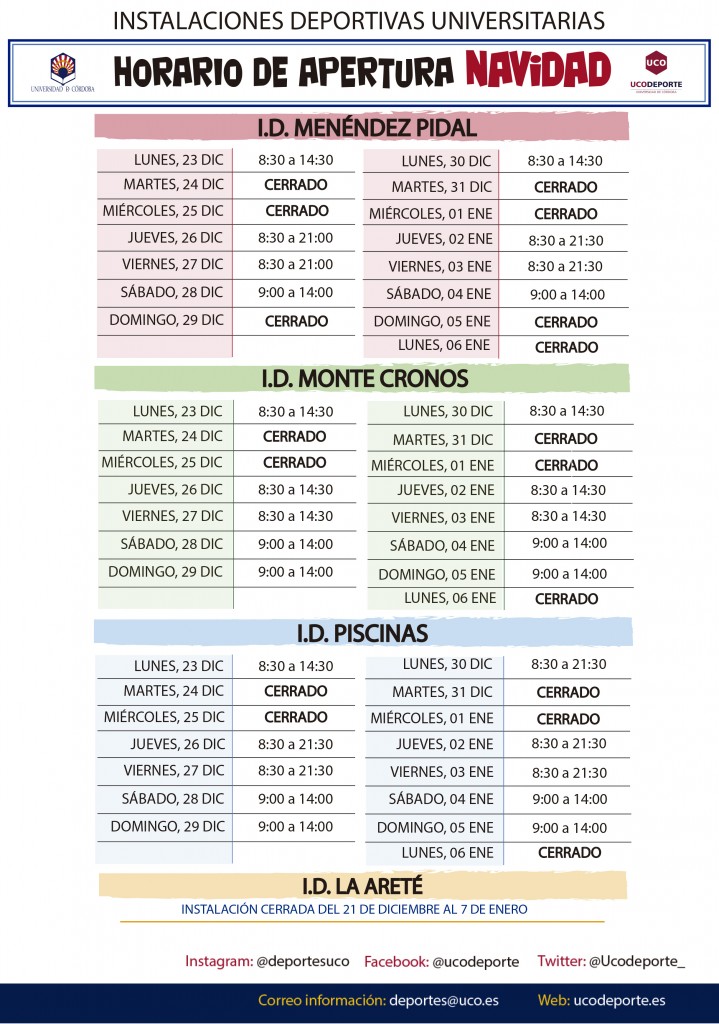 HORARIO NAVIDAD 2024