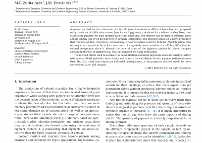 A general method for the quantitative assessment of mineral pigments. Talanta146 (2016) 303–309.