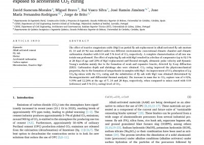 Effect of reactive magnesium oxide in alkali-activated fly ash mortars exposed to accelerated CO2 curing.Construction and Building Materials 342 (2022) 127999