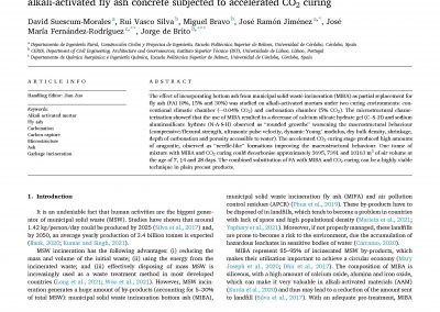 Effect of incorporating municipal solid waste incinerated bottom ash in alkali-activated fly ash concrete subjected to accelerated CO2 curing. Journal of Cleaner Production 370 (2022) 133533