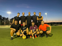 Foto del debut del equipo de fútbol 7 UCO en el amistoso disputado la semana pasada en la I.D.U. Monte Cronos del campus de Rabanales