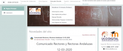 UCOdigital publica un tutorial de configuración rápida de cursos de Moodle