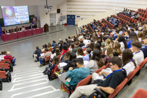 Gran afluencia de estudiantes en el congreso celebrado en el Aulario Averroes del Campus de Rabanales.