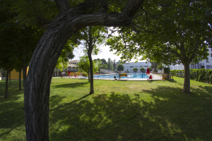 Vista de la piscina exterior de Rabanales.