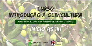 Cartel del curso de Olivicultura en Brasil