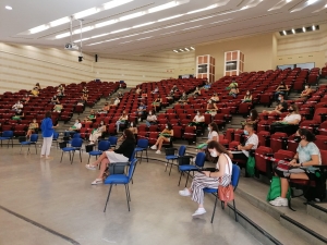 Momento de la bienvenida al alumnado de nuevo ingreso del Grado de Veterinaria y Ciencia y Tecnología de los Alimentos