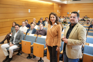 Lourdes Arce, vicerrectora de Innovación y Transferencia, y Alejandro Rodríguez, director general de Transferencia