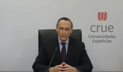 José Carlos Gómez Villamandos, durante su intervención en el acto. 