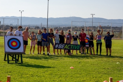 Participantes en las pruebas de tiro con arco. 