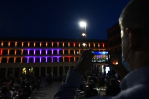 Un momento del espectáculo de luz y sonido inaugurado en UCOCultura