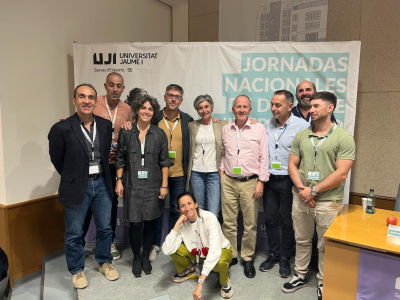 Marta Domínguez junto a compañeros del Grupo Andaluz de Deporte Universitario asistentes a estas jornadas.