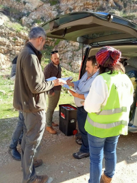 Exposición de las actividades formativas dentro de la visita a la Mina Diéresis.