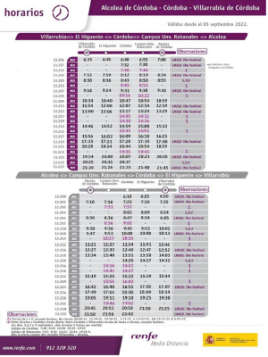 Horario trenes