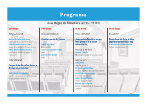 Programa del ciclo de conferencias.