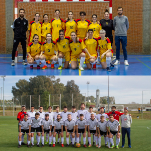 Selecciones femeninas y masculinas de fútbol.