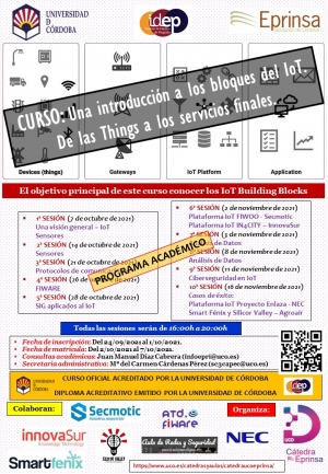 Cartel del curso sobre Internet de las Cosas