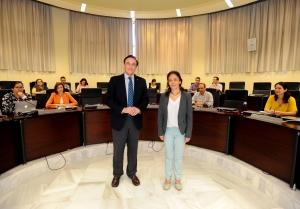 José Carlos Gómez Villamandos y Mª Mar Delgado al inicio de la inauguración de las jornadas