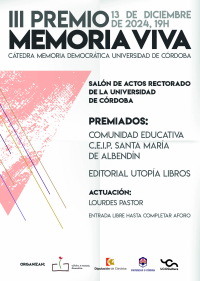 Cartel de la gala de entrega de premios.