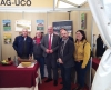 Las autoridades durante su visita al expositor de la Universidad de Córdoba en Expomiel.