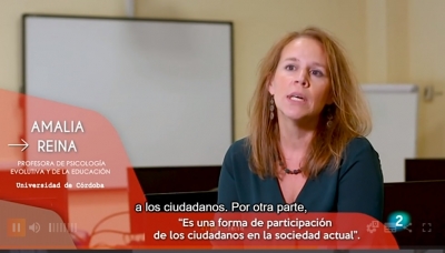 La investigadora Amalia Reina durante el programa Universo Sostenible