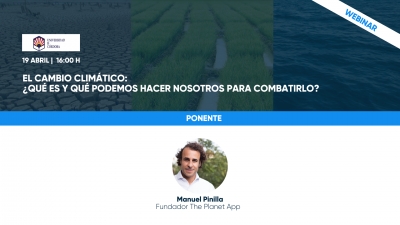 El Aula de Sostenibilidad y The Planet App organizan un webinar sobre cambio climático en el marco de la Semana Verde Ecocampus