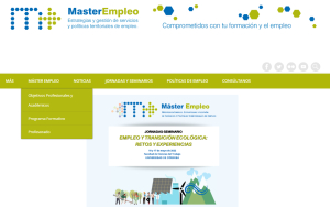 Web del Máster de Empleo