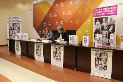 Rosario Mérida y Rafaela Pástor durante la rueda de prensa.