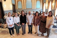 Foto de familia de los participantes en la Jornada de Salidas Profesionales de CyTA celebrada en la tarde de ayer. 