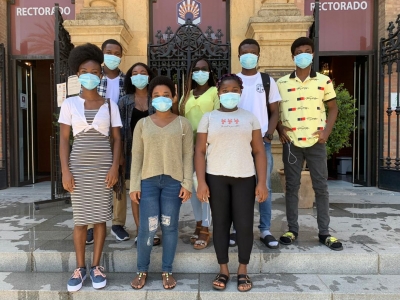 Estudiantes de la Universidad de Cape Coast (Ghana) que realizan su estancia Erasmus en la Facultad de Ciencias de la UCO.  