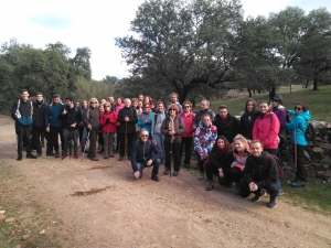 Participantes en la ruta por la Cañada de la Mesta